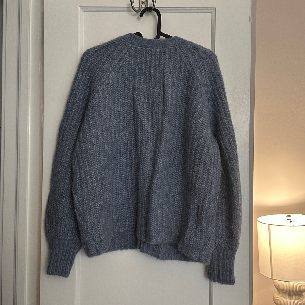 Sezane Blue Knit Cardigan - Picture 2 of 4